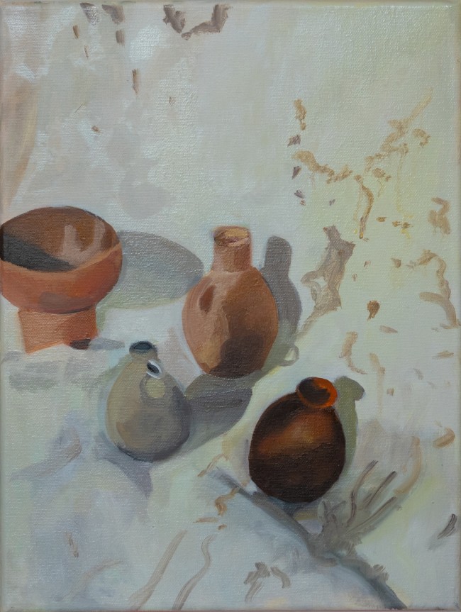 Terrecotte su teli al sole - Sara Signorini